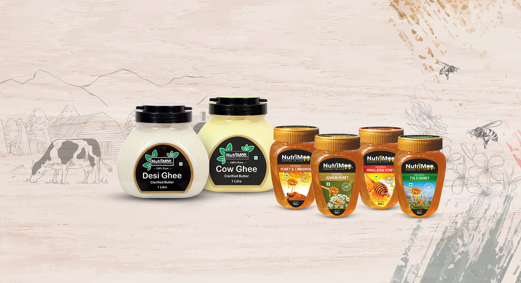 Nutrimoo Desi Ghee & Honey - A step towards purity and freshness