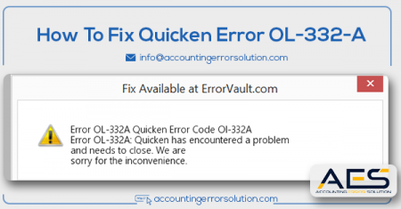 fix Quicken error OL-332-A