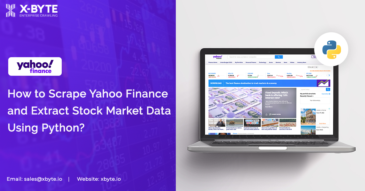 scrape yahoo finance and extract stock market data using python