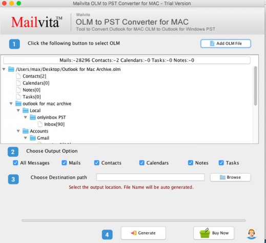 konvertere OLM til PST på Mac