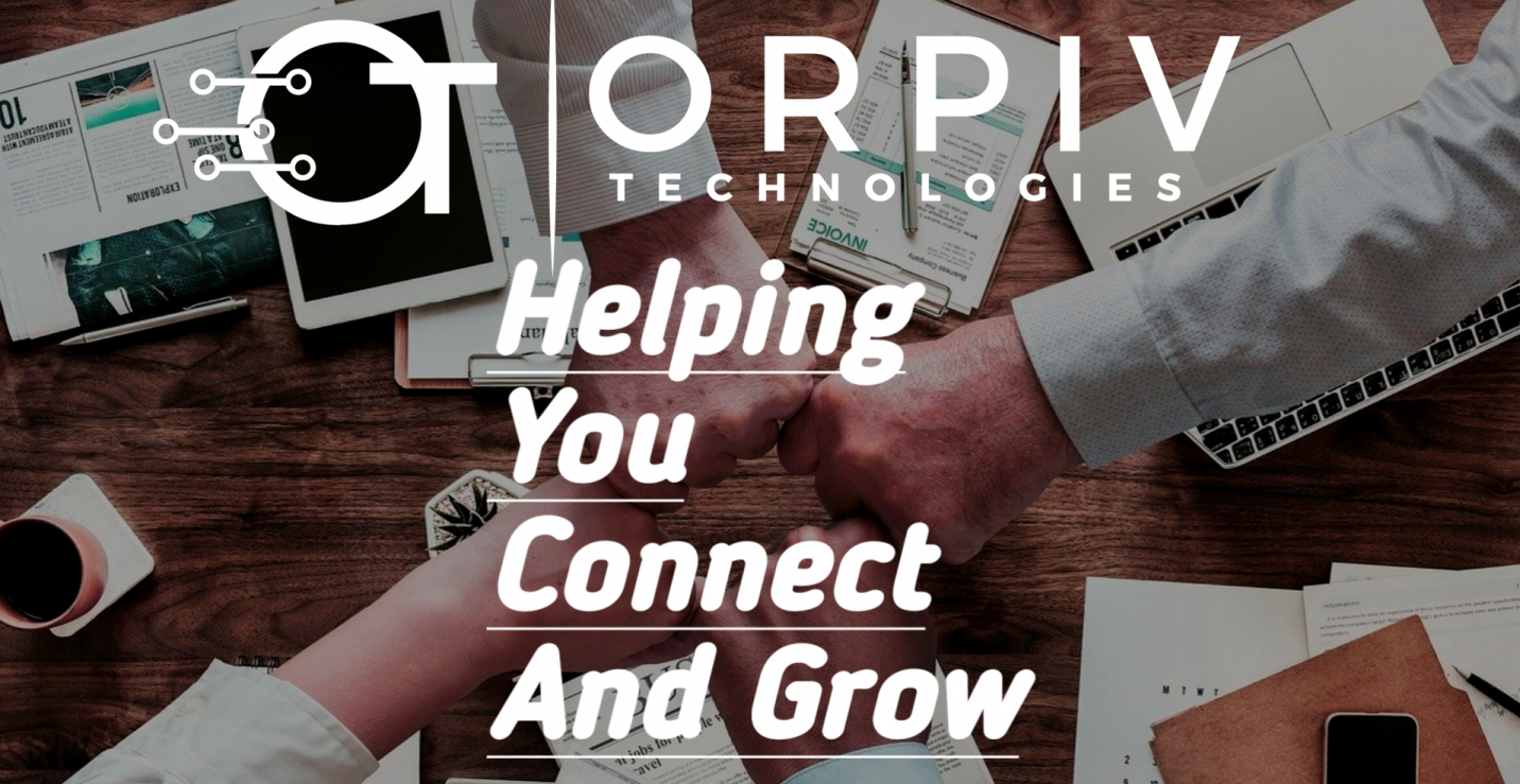 Helping you connect grow written on a image